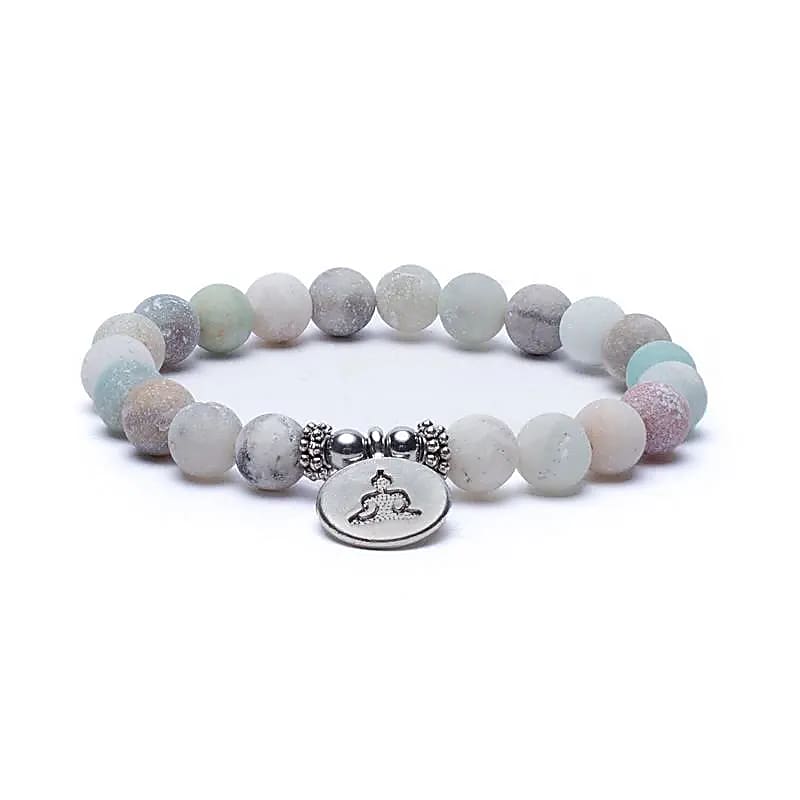 Mala-Armband Amazonit Buddha