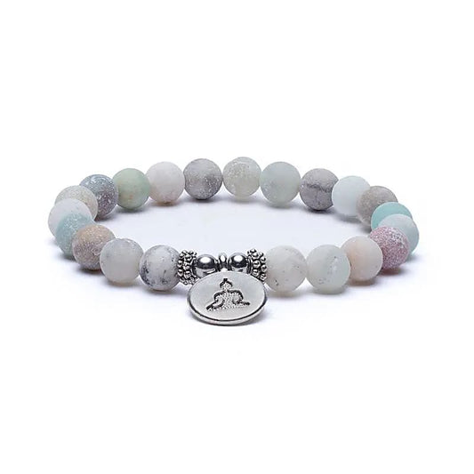 Mala-Armband Amazonit Buddha