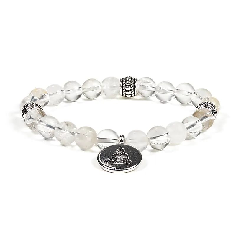 Mala-Armband Bergkristall Buddha