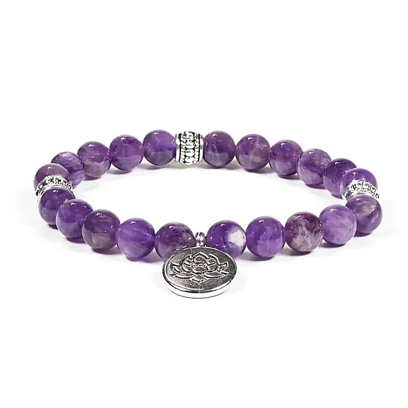 Mala-Armband Amethyst Lotus