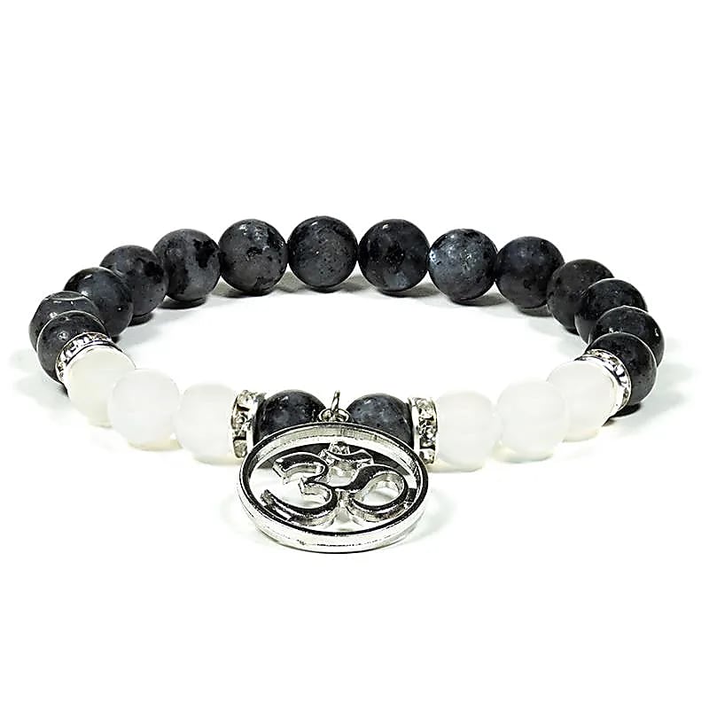 Armband Labradoriet-Witte Agaat