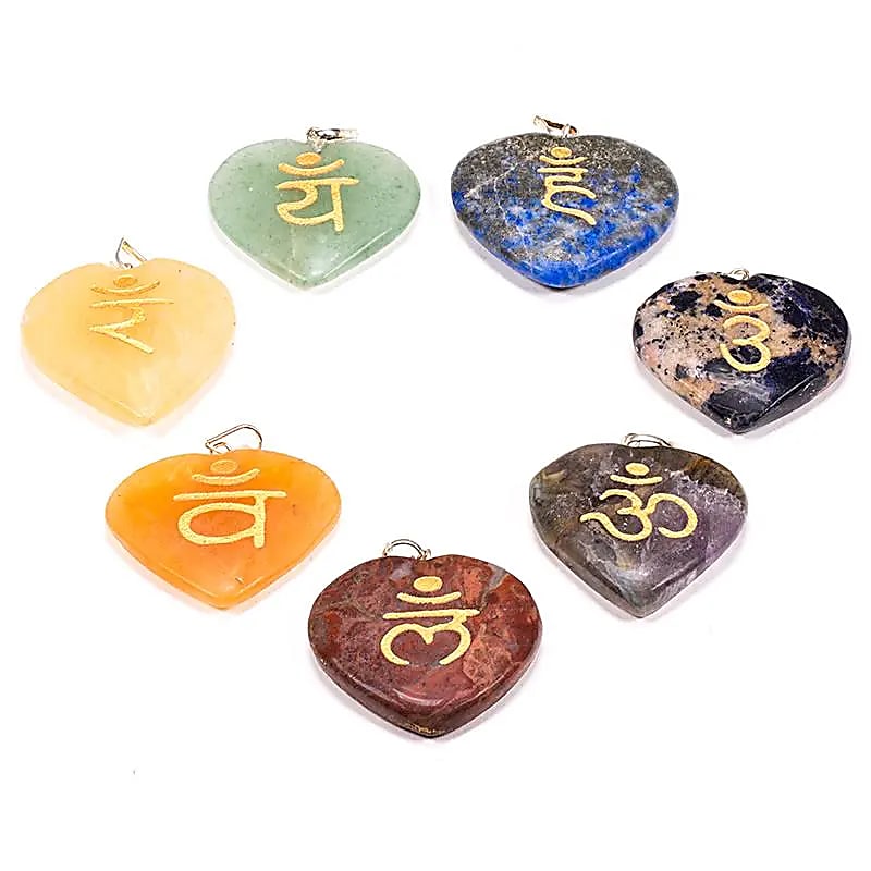 Set van 7 chakra hangers