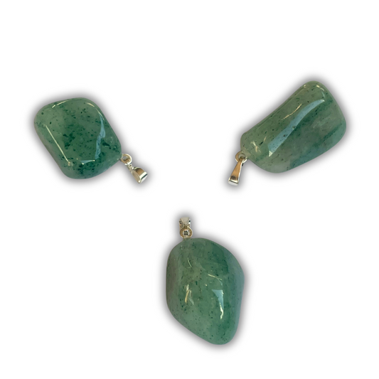 Aventurine tumbled stone pendant