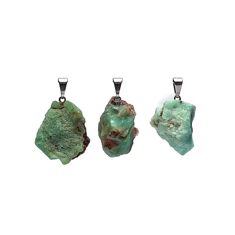 Hangertje ruw Chrysopraas