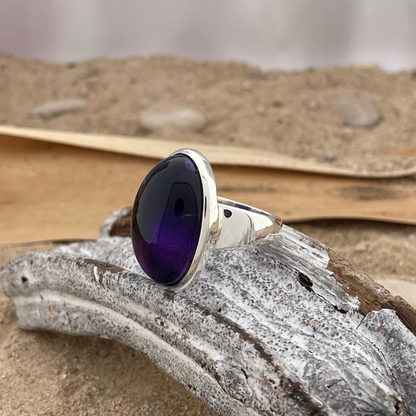 Amethyst Silberring Größe 61