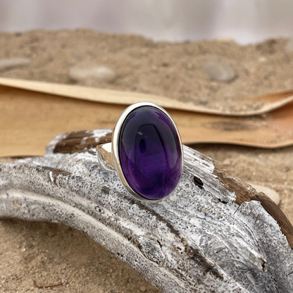 Amethyst Silberring Größe 61