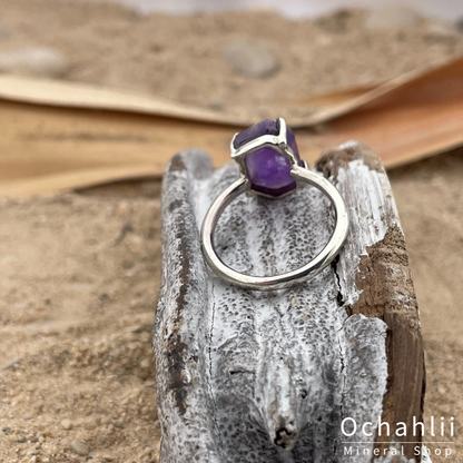 Amethyst Silberring Größe 56