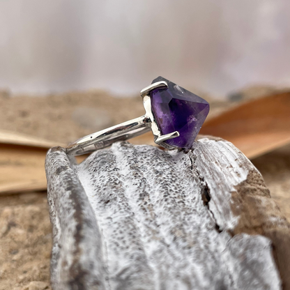 Amethyst Silberring Größe 56