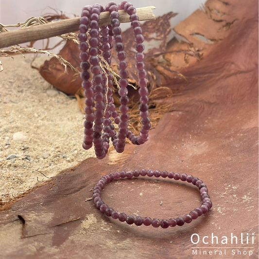 Bracelet lépidolite 6mm