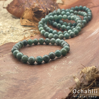 Apatite green split bracelet "Motivation"