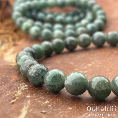 Apatite green split bracelet "Motivation"