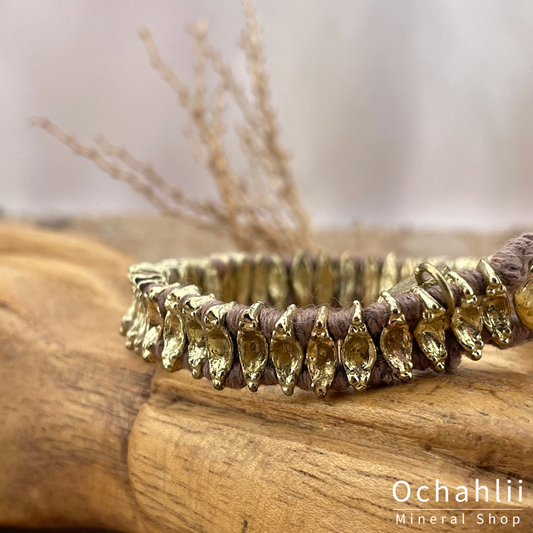 Ethische Armband goldfarben/taupe