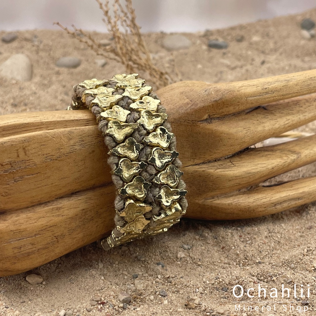 Ethische Armband goldfarben/taupe