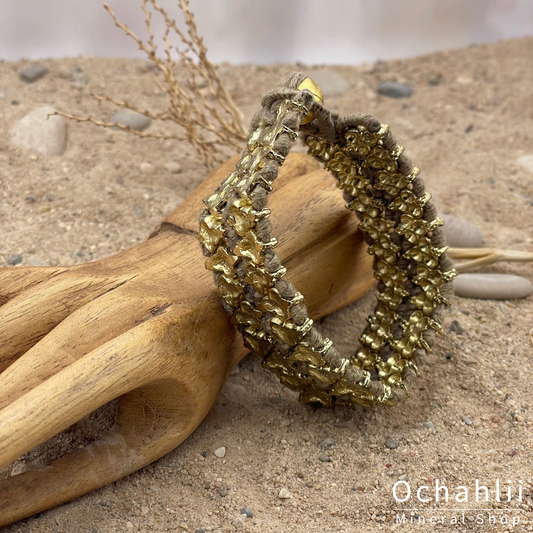 Ethnic bracelet gold-colored/taupe