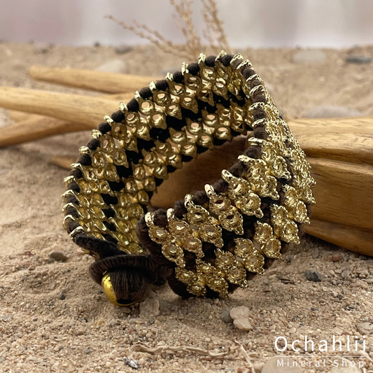 Ethnic bracelet gold-colored/brown