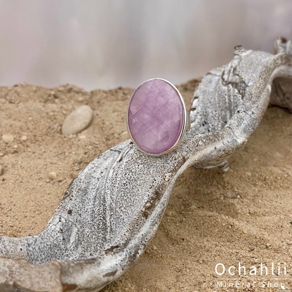 Bague en argent Kunzite taille 61