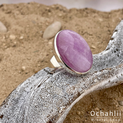 Bague en argent Kunzite taille 61