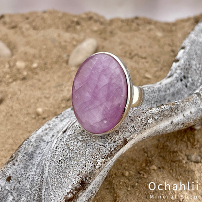 Bague en argent Kunzite taille 61