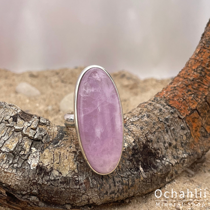 Bague en argent Kunzite taille 56