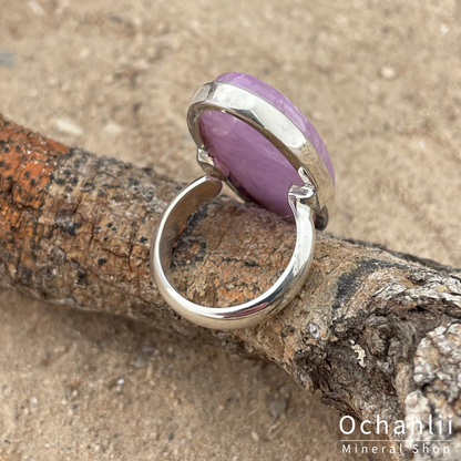 Bague en argent Kunzite taille 56