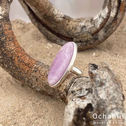 Bague en argent Kunzite taille 56