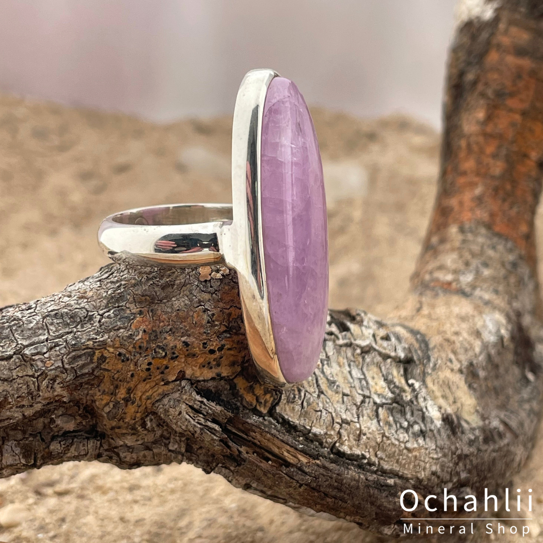 Bague en argent Kunzite taille 56