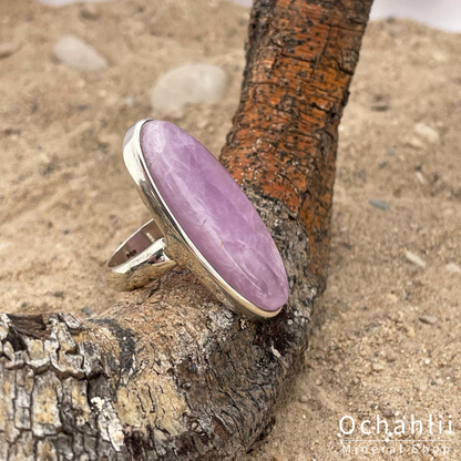 Bague en argent Kunzite taille 56