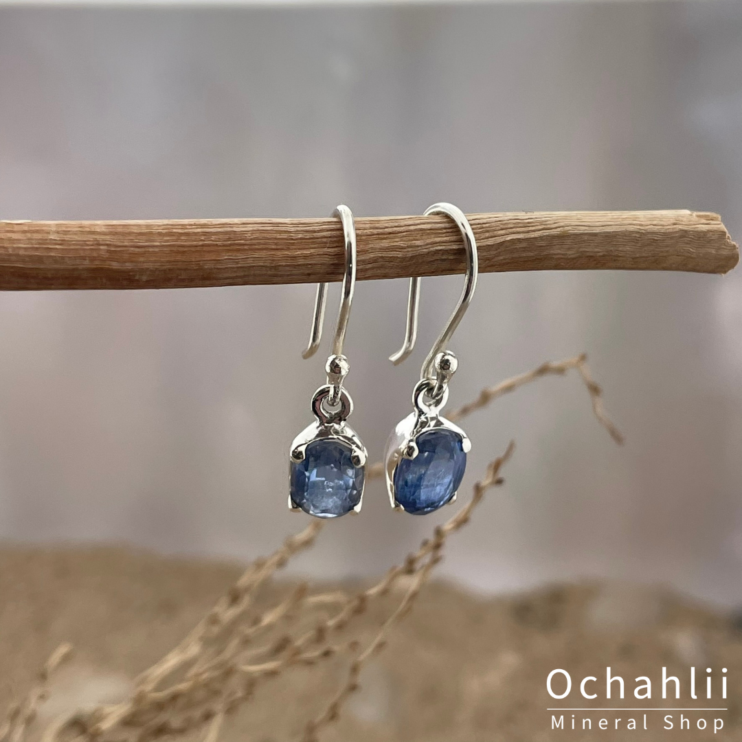 Kyanite (Disthene) silver earrings