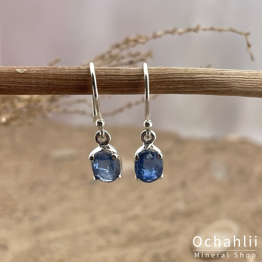 Kyanite (Disthene) silver earrings