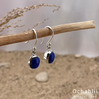 Boucles d'oreilles en argent lapis-lazuli