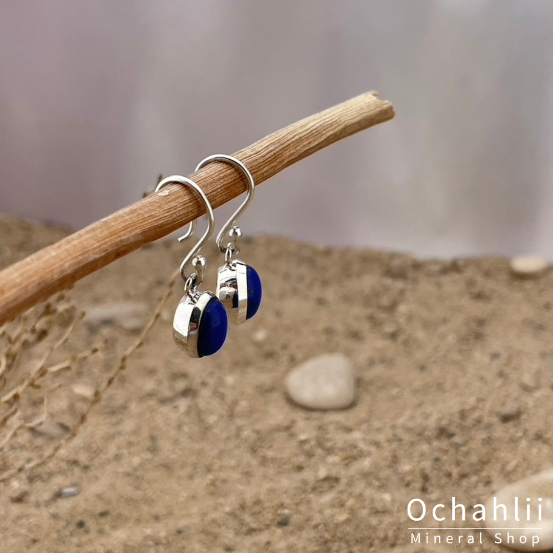 Boucles d'oreilles en argent lapis-lazuli