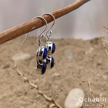 Boucles d'oreilles en argent lapis-lazuli