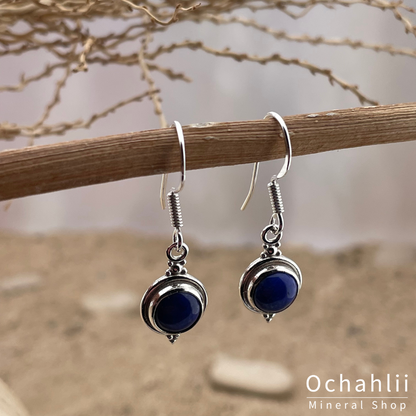 Boucles d'oreilles en argent lapis-lazuli