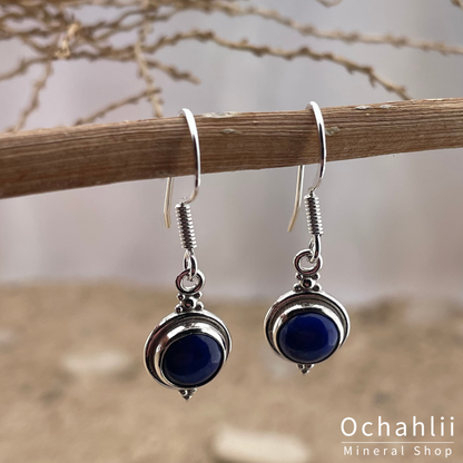 Boucles d'oreilles en argent lapis-lazuli