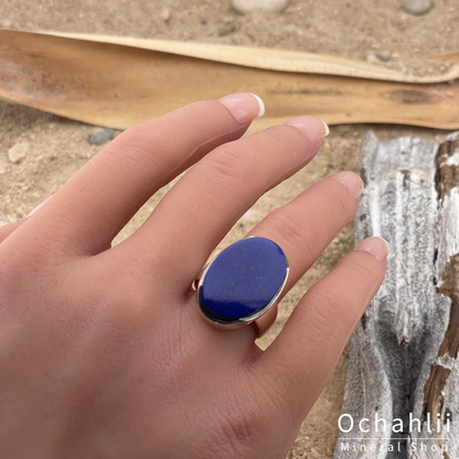 Bague en argent lapis-lazuli taille 54