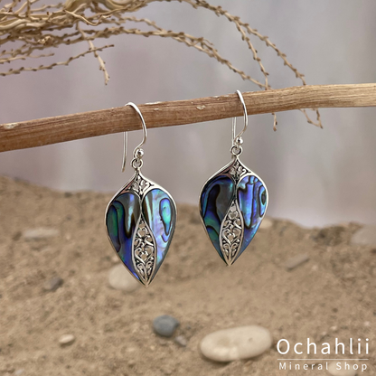 Boucles d'oreilles Paua en argent