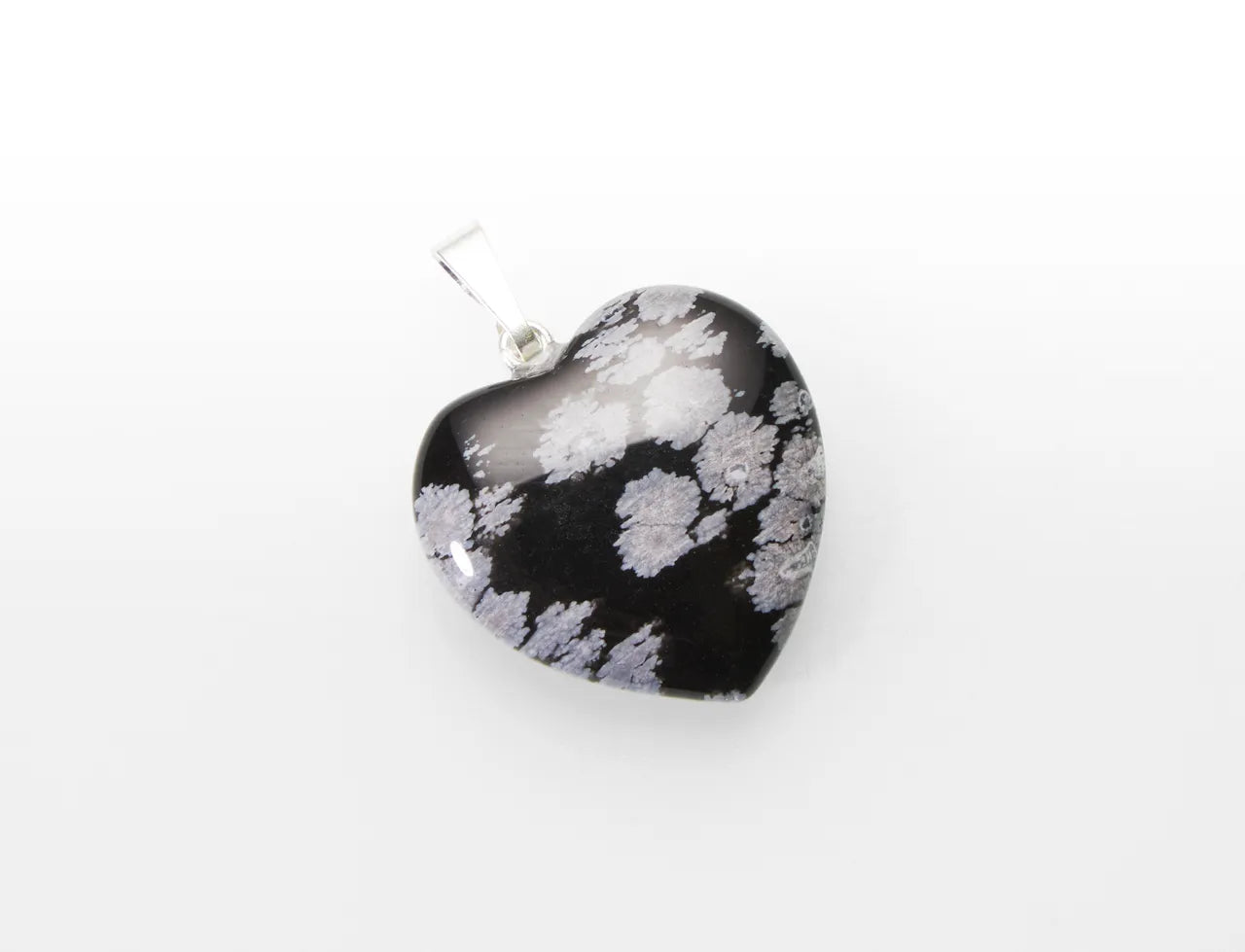 Obsidienne flocon de neige coeur