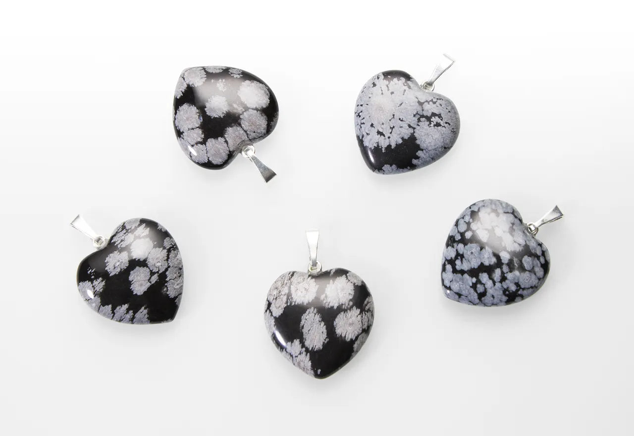 Heart Snowflake Obsidian