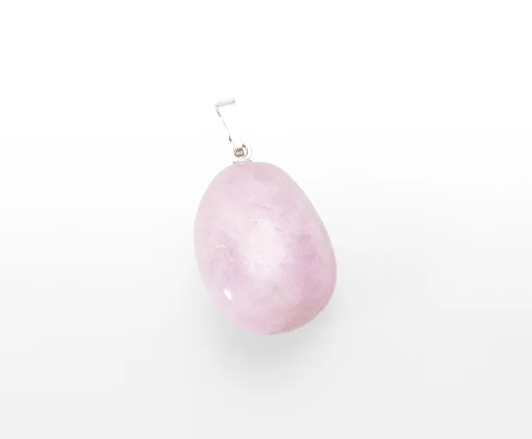 Kunzite tumbled stone pendant