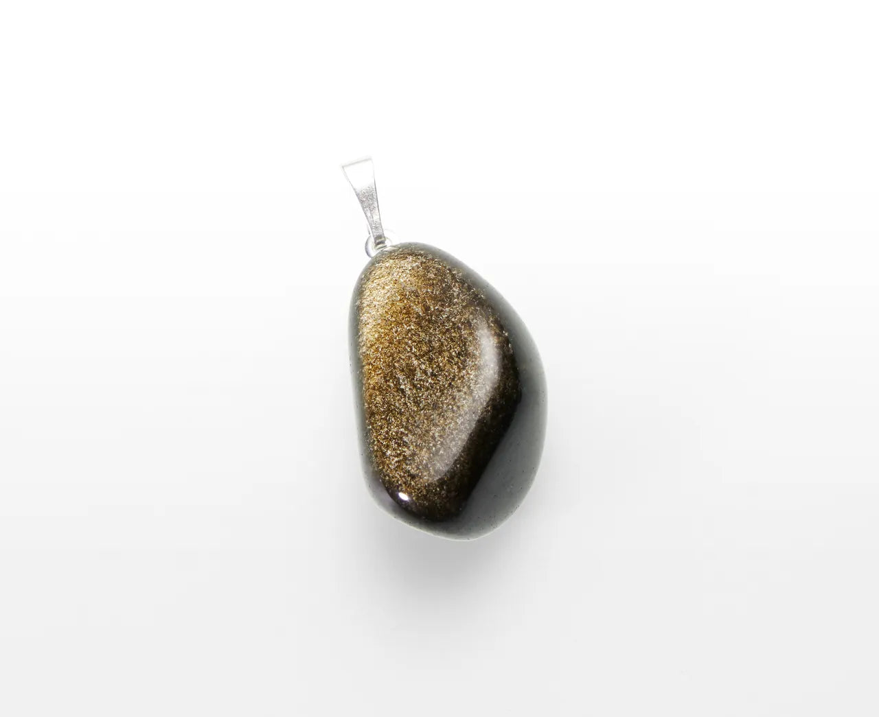 Tumbled stone pendant Obsidian Gold