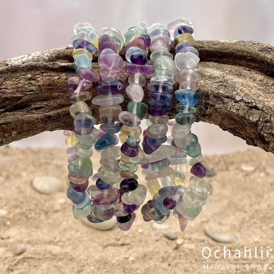 Fluorite rainbow split bracelet