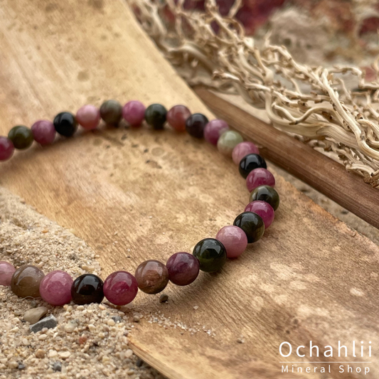 Bracelet fendu en fourrure de tourmaline <br><span style="font-weight:bold;"> "Tendresse"