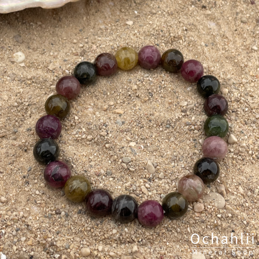 Bracelet fendu en fourrure de tourmaline <br><span style="font-weight:bold;"> "Tendresse"