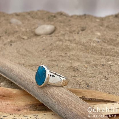 Bague en argent La Belle au Bois Dormant Turquoise taille 55 