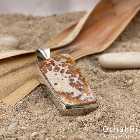 Opal silver pendant