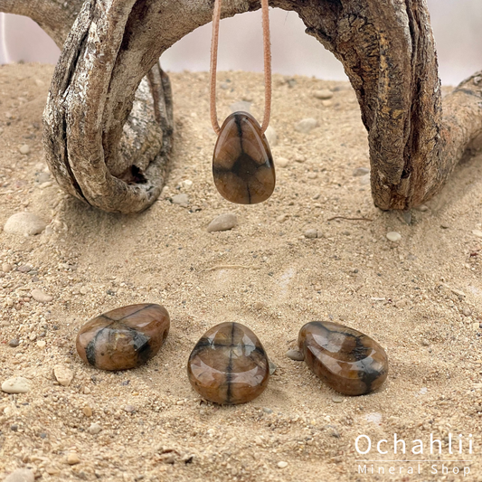 Pendentif percé agate arbre