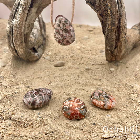 Tree agate pierced pendant