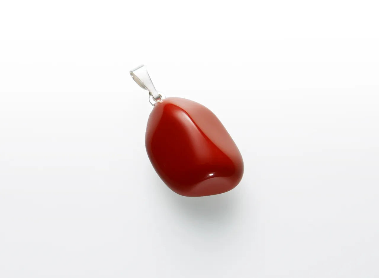 Red Jasper tumbled stone pendant