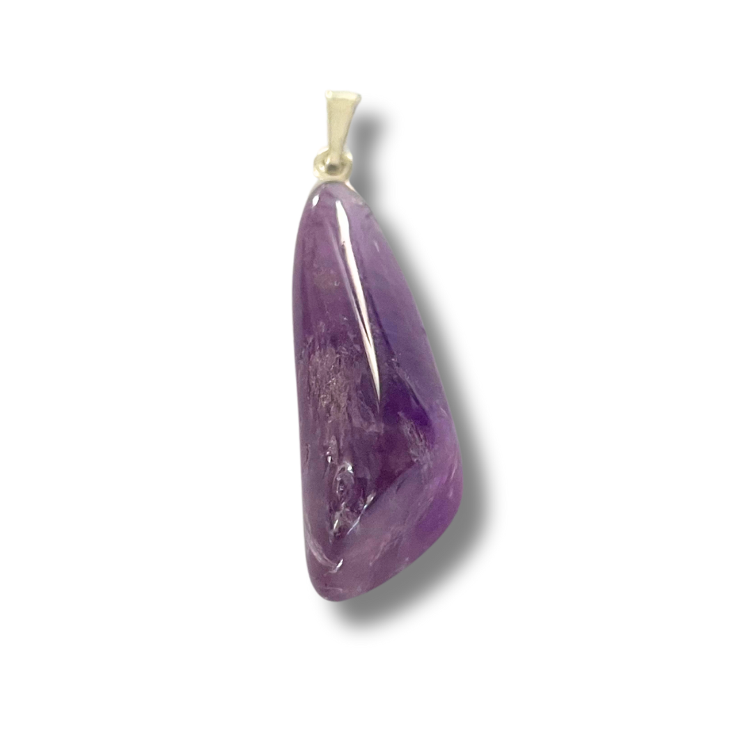 Tumbled stone pendant Amethyst AAA