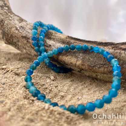 Bracelet apatite facette 4mm